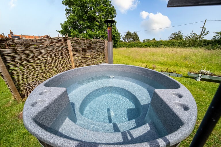 The wood fired hot tub offers a still water experience